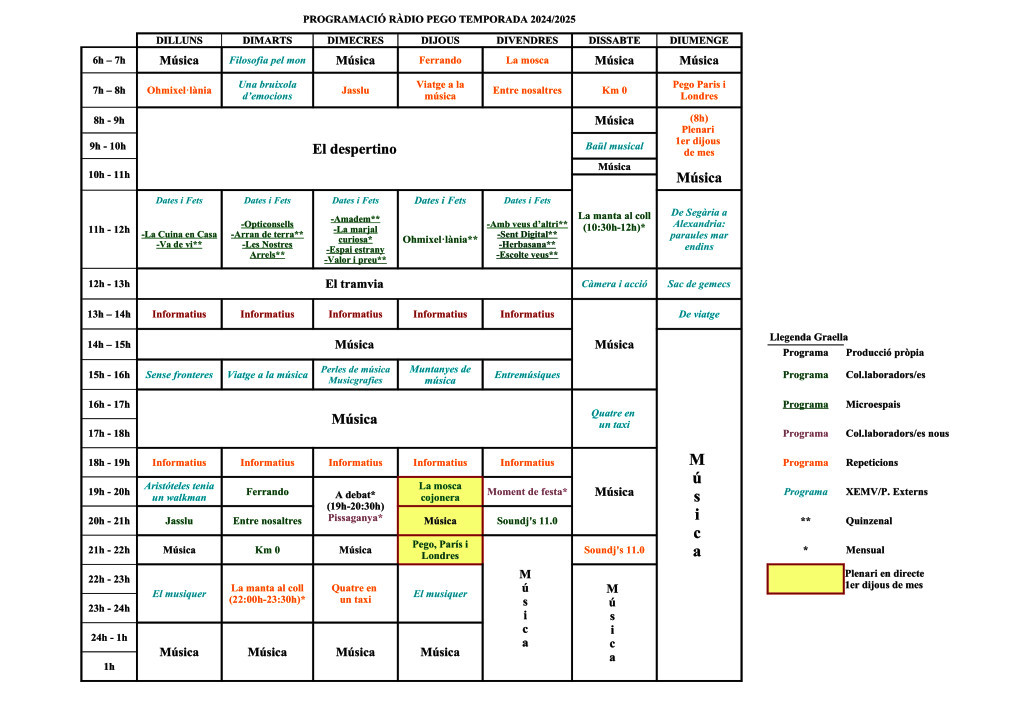 Programació Temporada 2023-2024